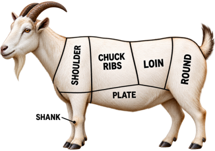 Half Goat Share (1/2 Goat) – Fresh Premium Goat Meat